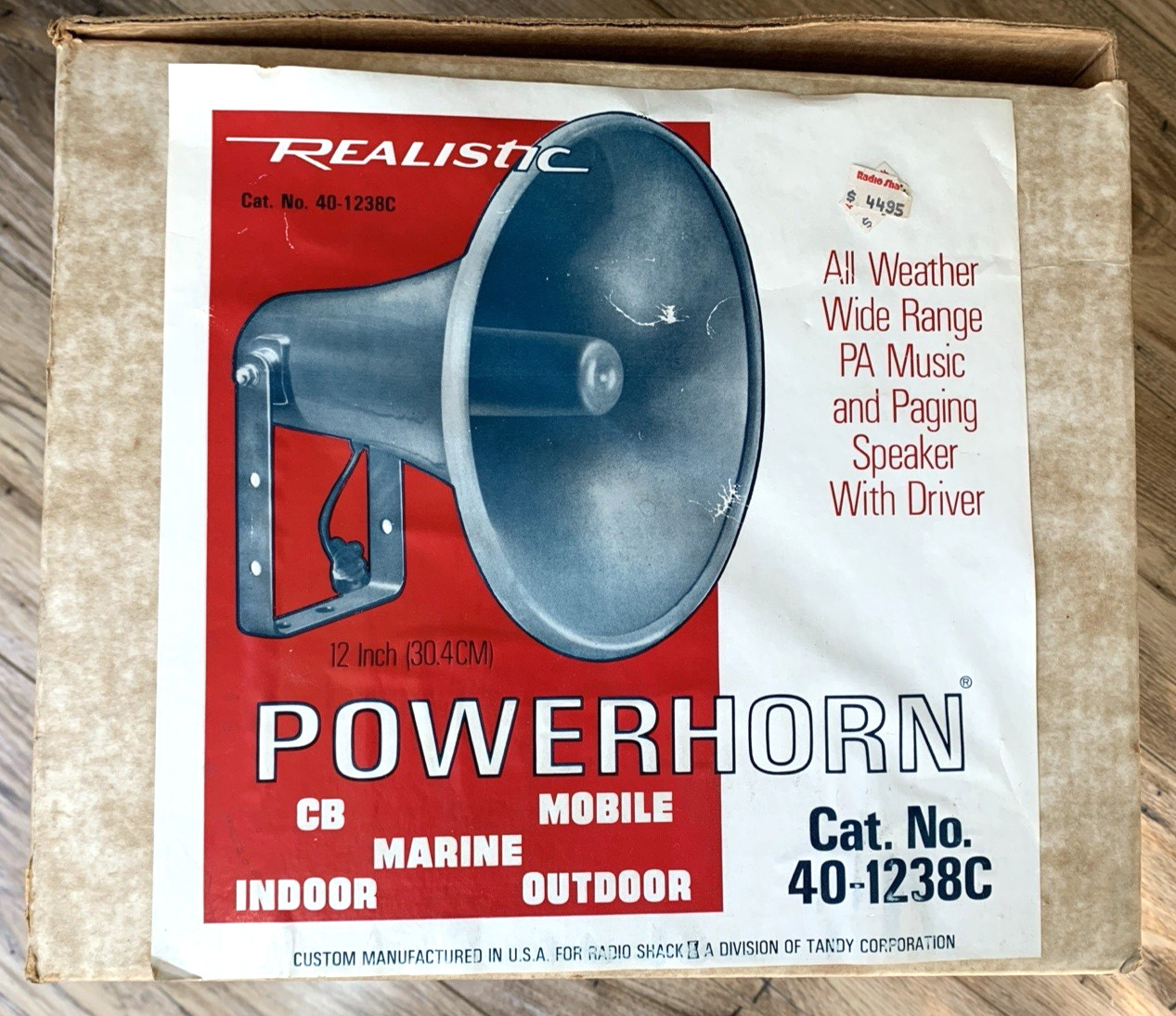 Realistic PowerHorn Speaker | All Weather | 11 1/4" | 40-1238C | Unused | NIB