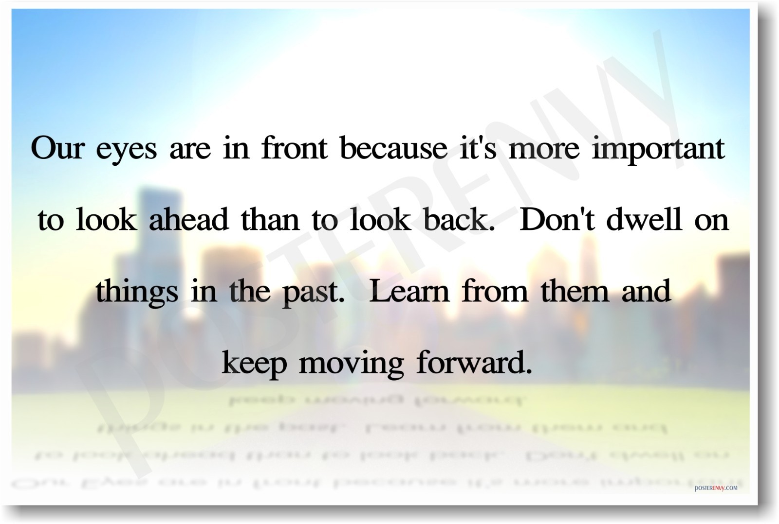 Our Eyes Are In Front...  NEW Positive Attitude Classroom Motivational POSTER