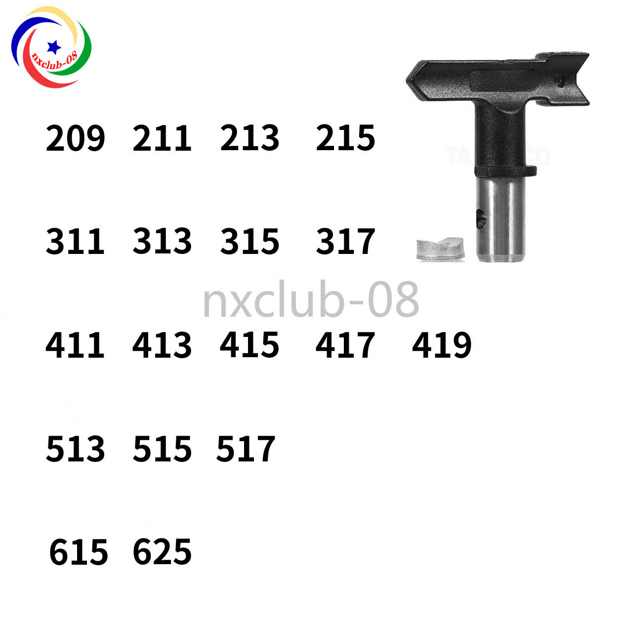 Airless Spraying, Titan, Wagner, Black Nozzle, 2-6 Series Nozzle Tip Head New