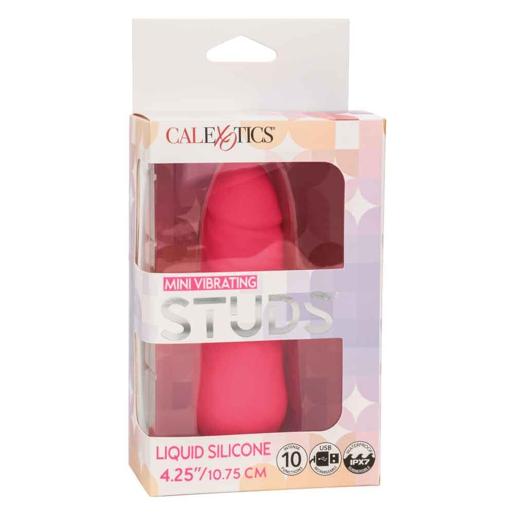 CalExotics Studs Mini Silicone 4.25" Waterproof Vibrator Pink