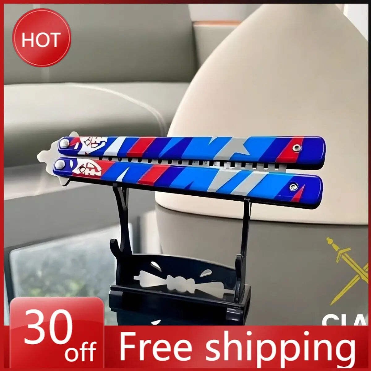 Professional Game-Inspired Butterfly Comb and Balisong Trainer for Cosplay