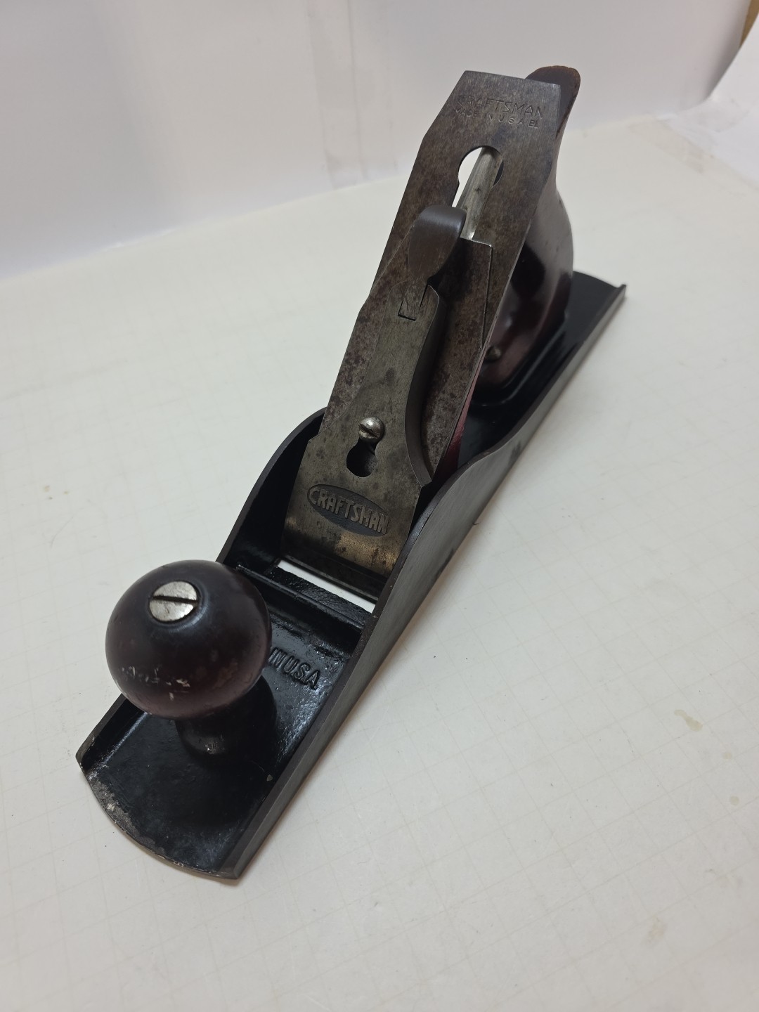 VTG Craftsman 14" Wood Smooth Hand Plane In Excellent Working Condition
