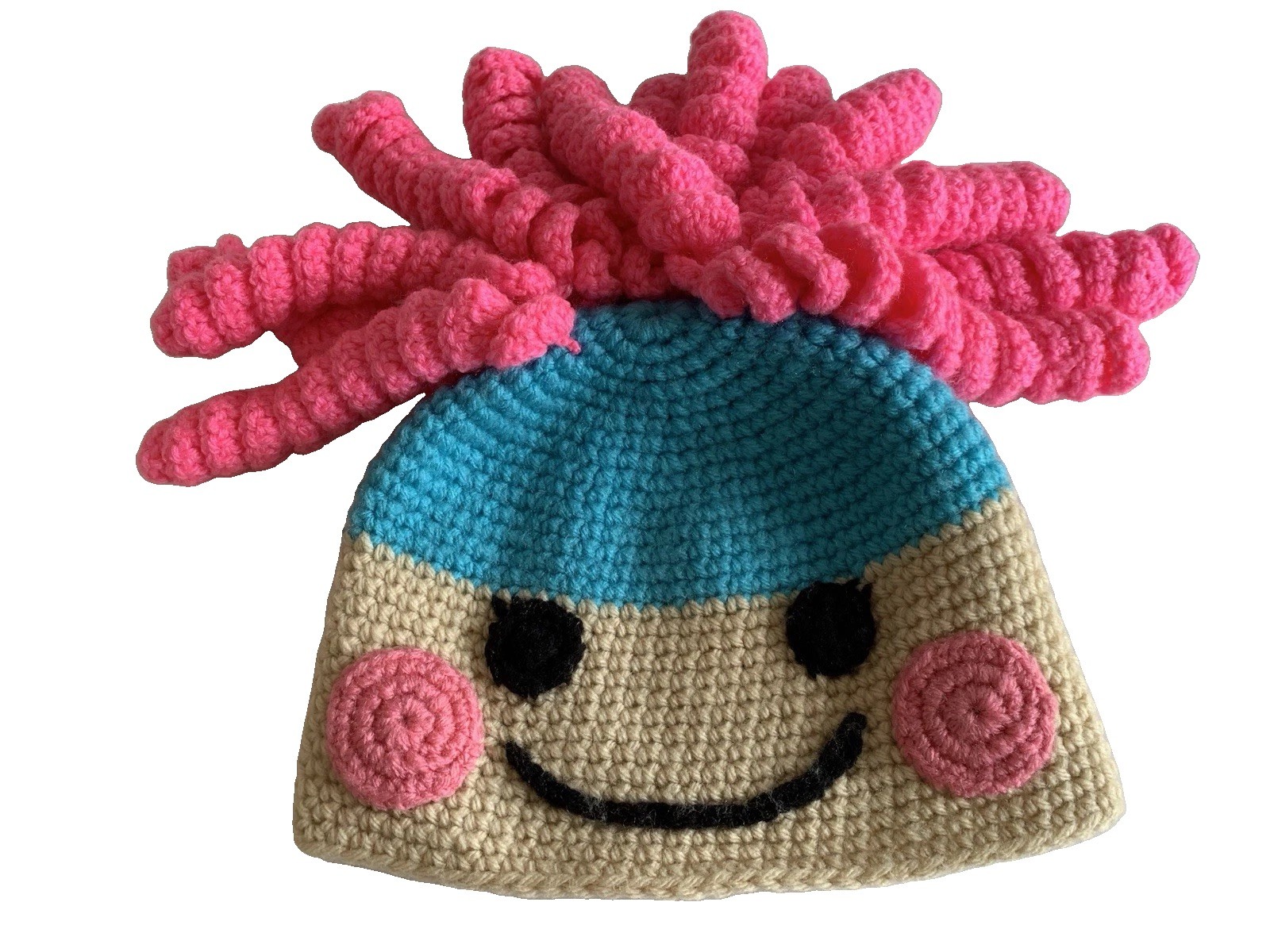 Novelty Funny Knit Beanie Hat Cap Kids Smiley Face