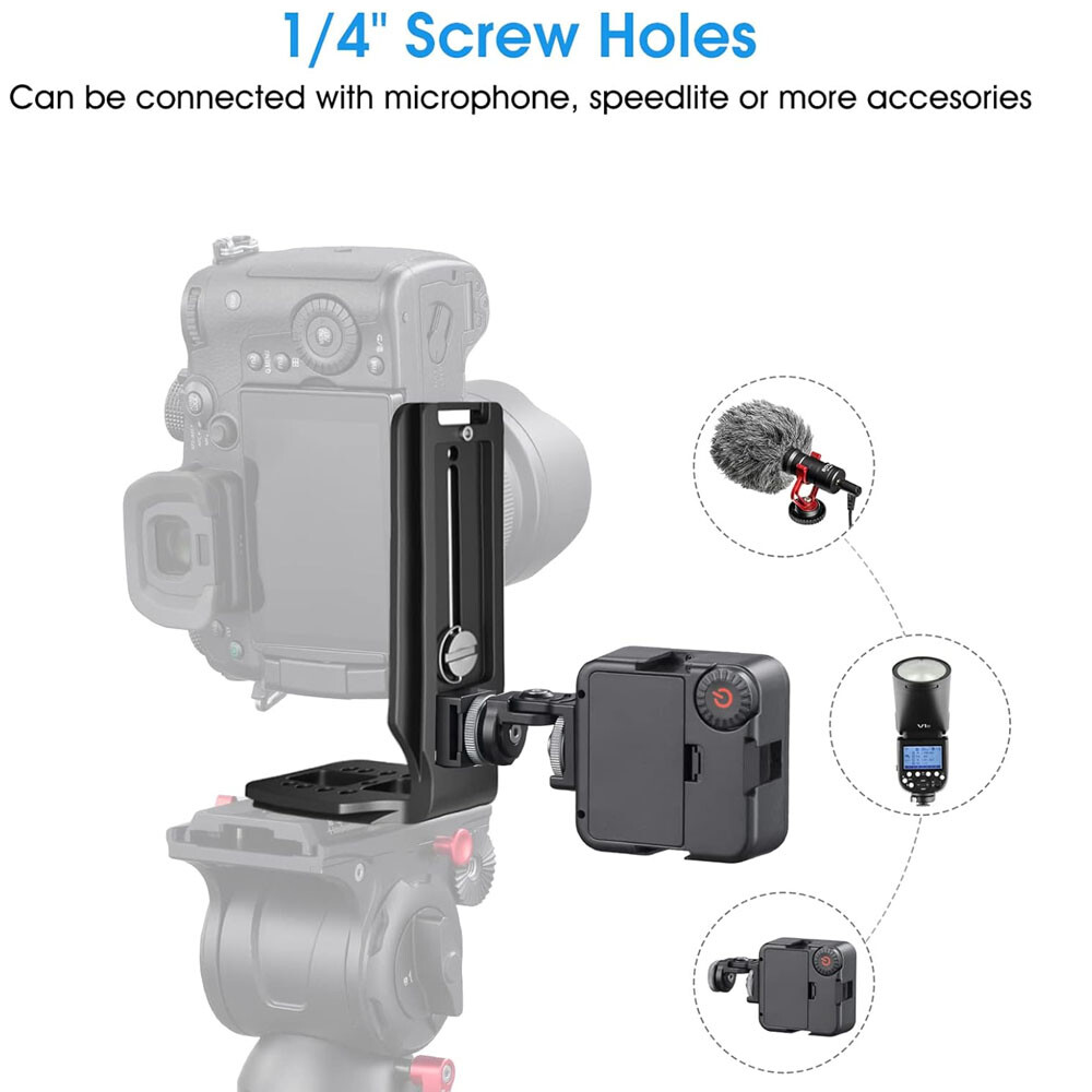 2pcs For DSLR Camera L Bracket Tripod Quick Release Plate Stabilizer Tripod