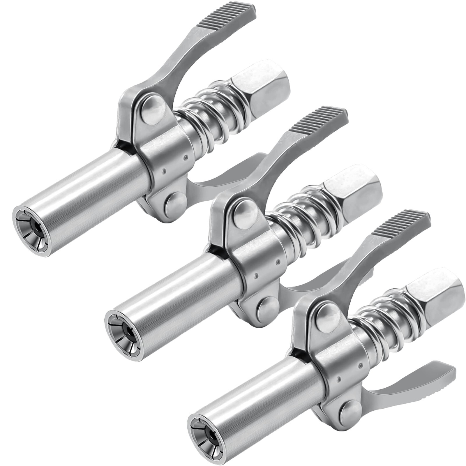 1-3PCS Gun Coupler Double Handle High Pressure Quick Release Lock Oil Nozzles