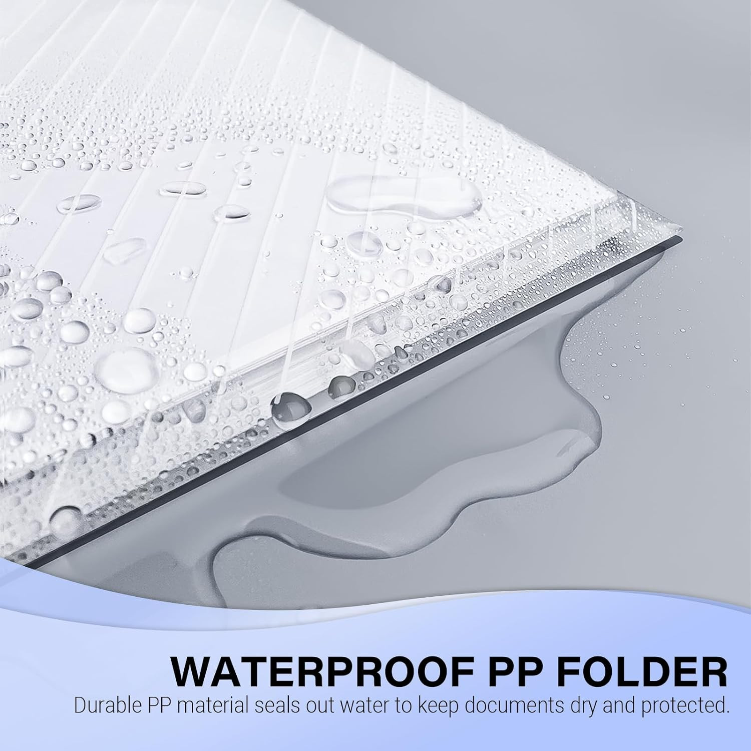 10 Pack, Plastic Envelopes – Transparent Waterproof Reusable File Folders for A4