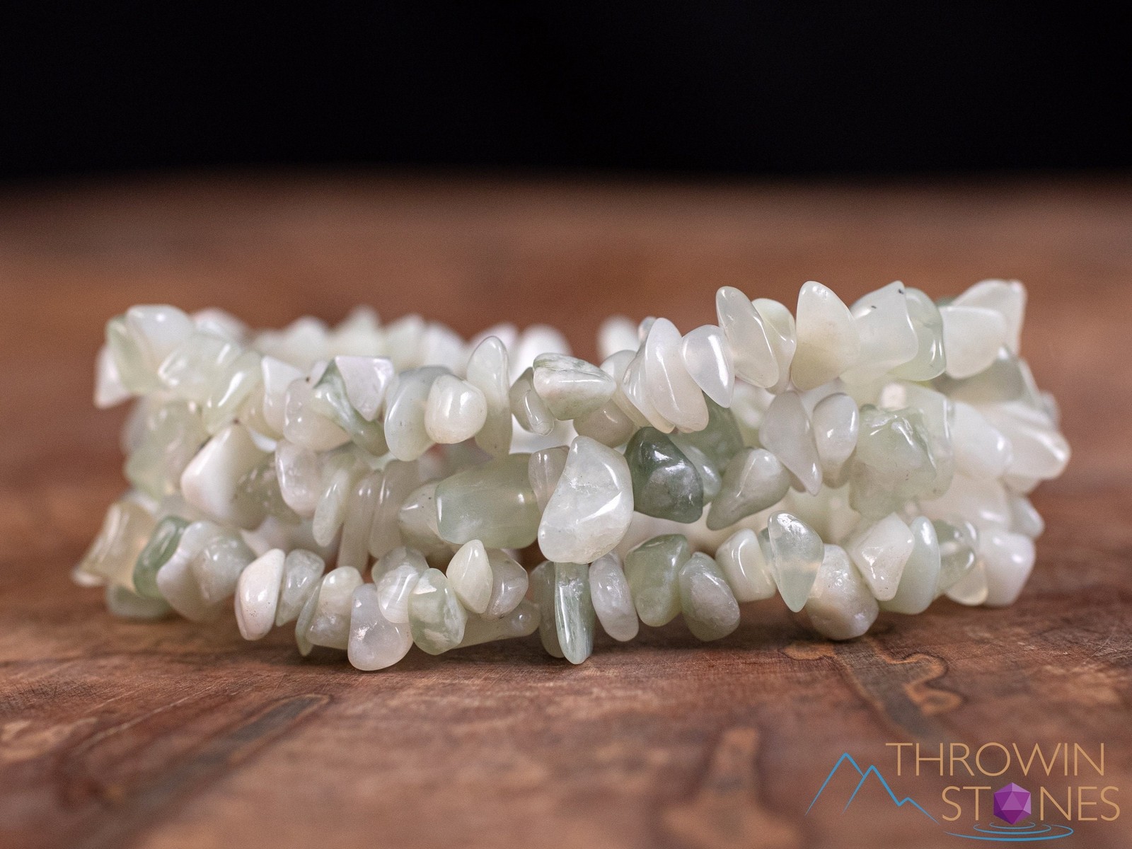 SERPENTINE Crystal Bracelet, Chip Beads - Healing Beaded Handmade Jewelry, E1941
