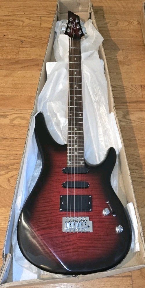Carlson SH88RB Red Stripe Electric Guitar Handmade Craftsmanship "Funky Volume"