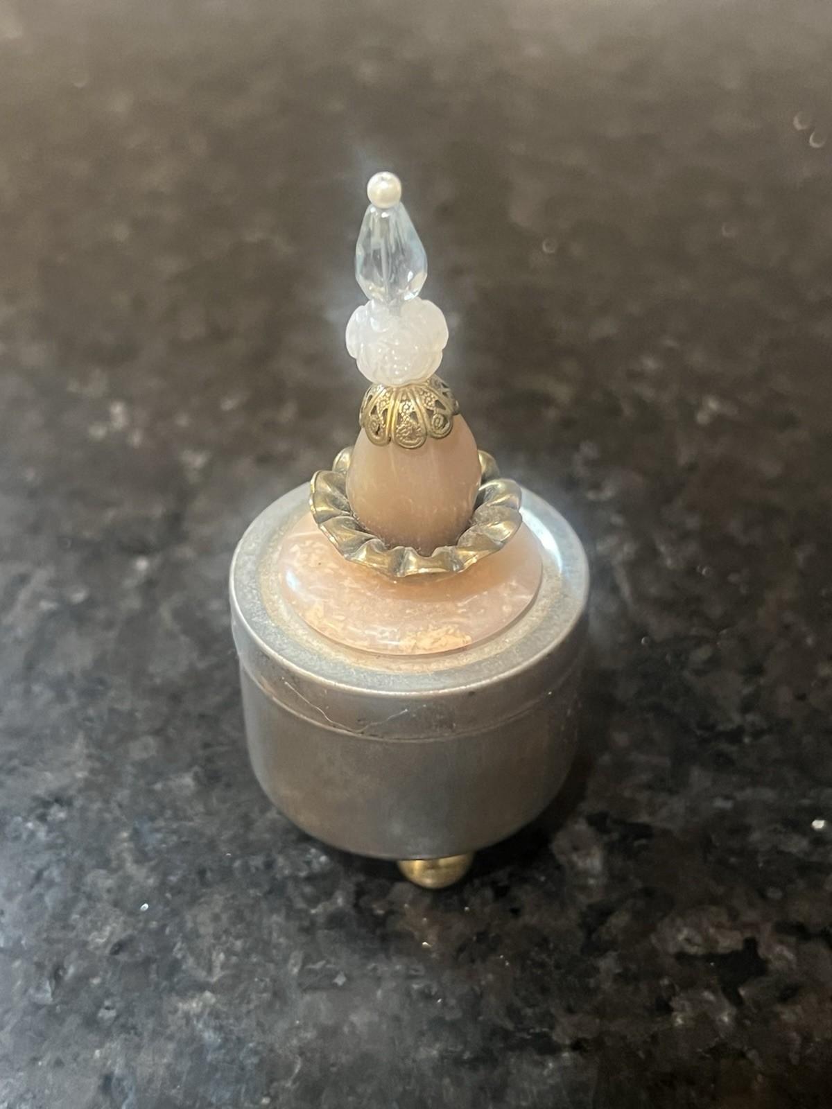 AMR Stone Stash Box Round Trinket Box