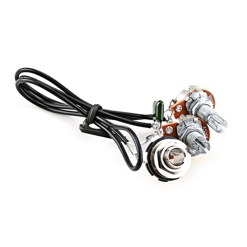 1V1T Single Coil Pickup Guitar Wiring Harness Set 3/4 String Box