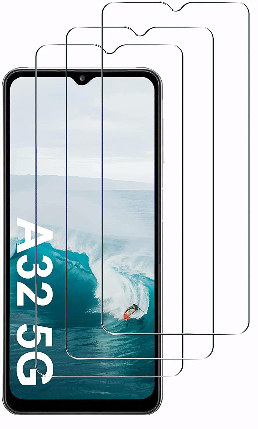3 Pack Tempered Glass Screen Protector for Samsung Galaxy A32 5G