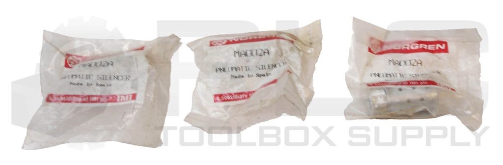 LOT OF 3 SEALED NEW NORGREN MA002A PNEUMATIC SILENCER