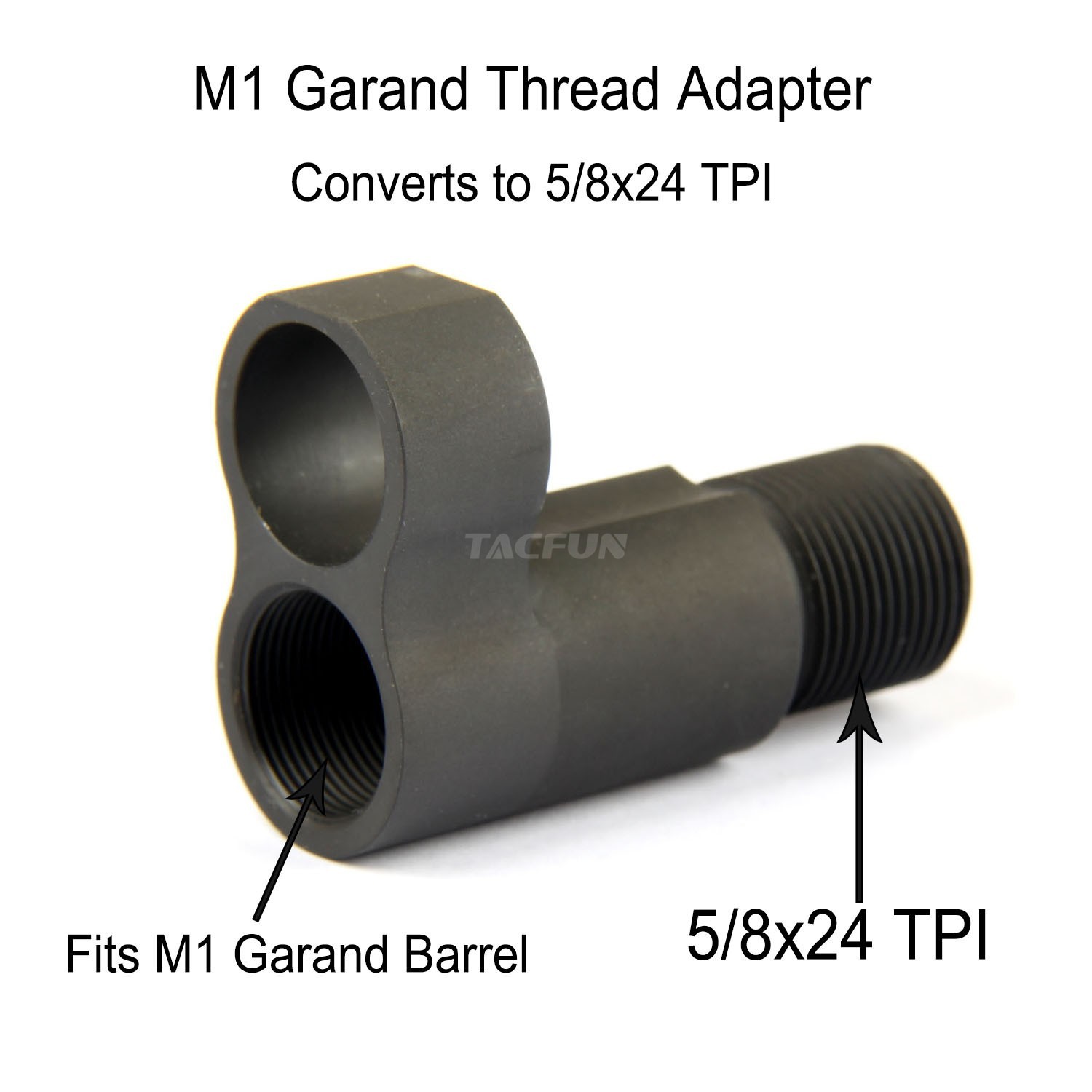 M1 Garand Muzzle Adapter + Short Muzzle Brake 5/8x24 Thread All Steel