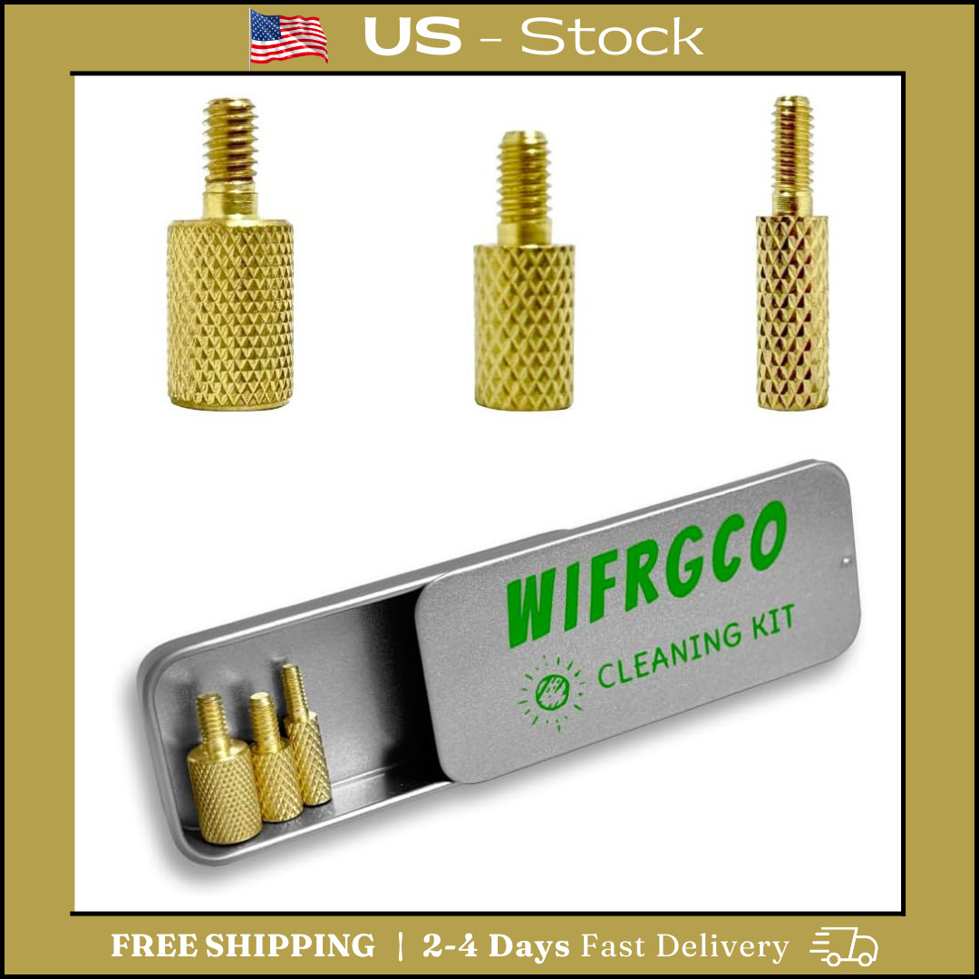 6 Pack Gun Cleaning Rod Fitting Adapter Set 5-40 8-32 10-32 5/16-27 Thread in Ma
