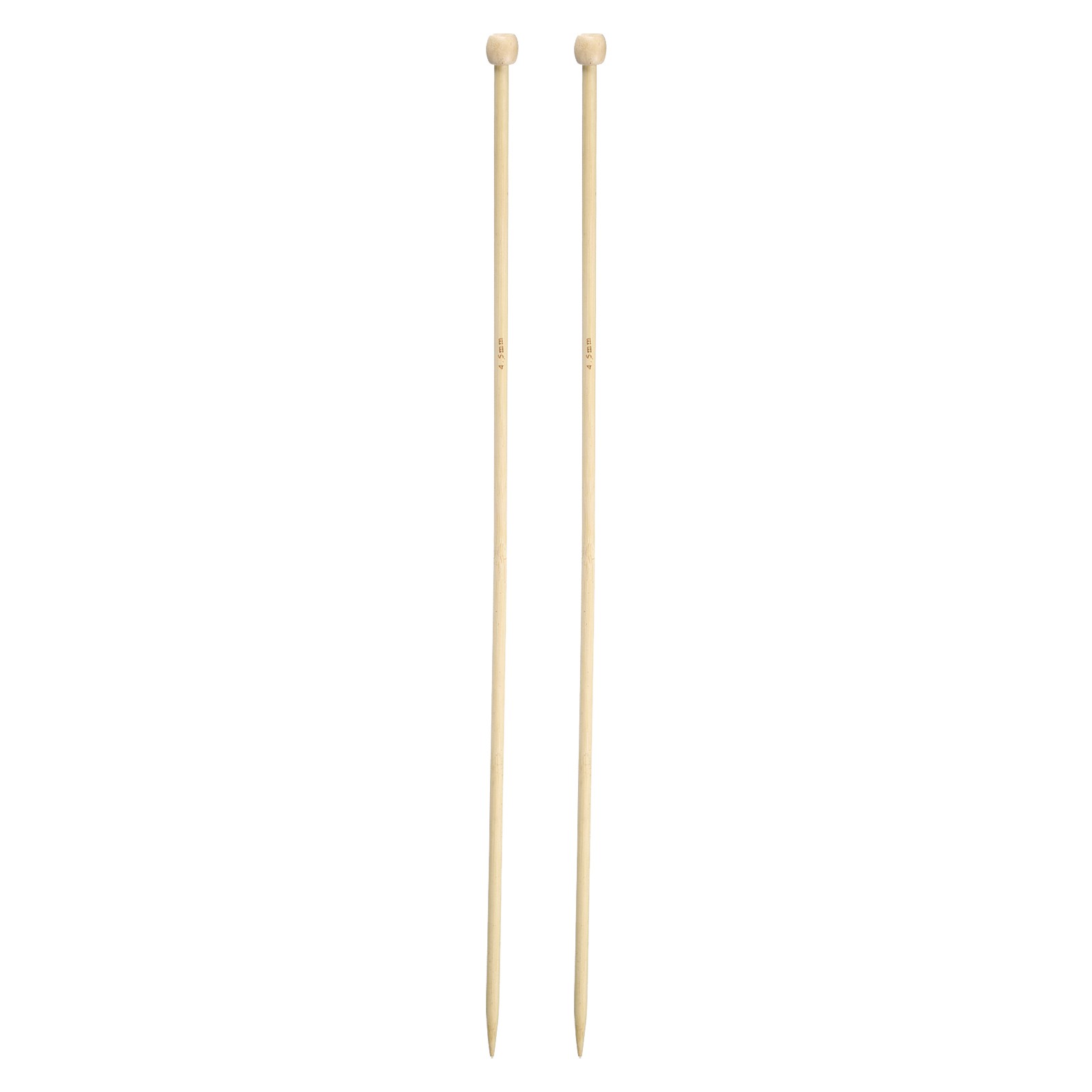 4.5mm US Size 7 Bamboo Knitting Needle Straight Single Pointed 13.8 Inch Yellow