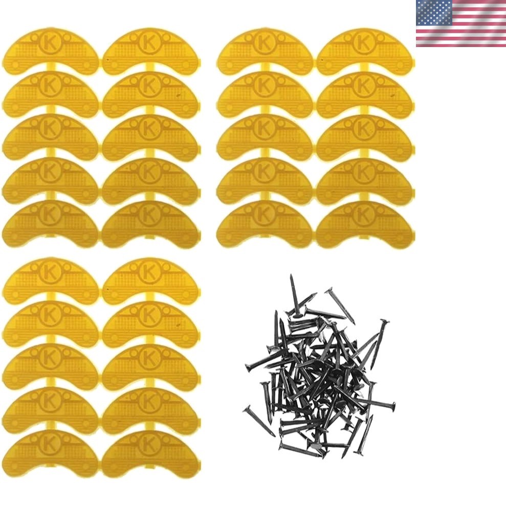 30 Pcs Medium Rubber Heel Plates - Durable Anti-Slip Tips for Shoe Repair