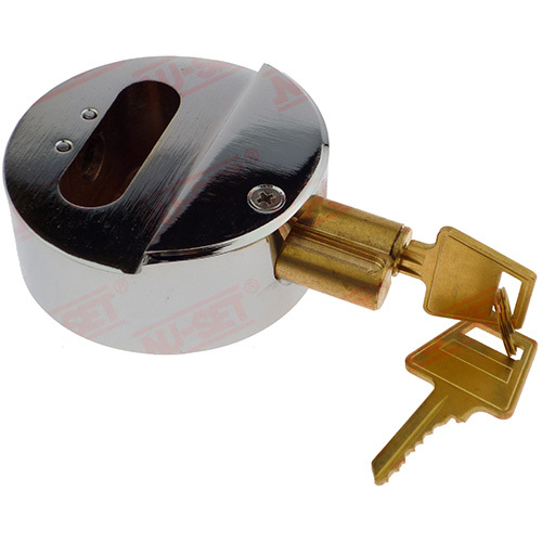 Hidden Shackle Lock Puck Trailer Padlock Keyed Alike - Pack of 2