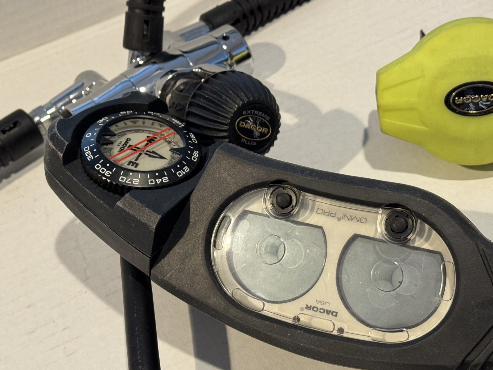Scuba Diving Equip Dacor Pressure Depth Gauges Compass Oceanic Regulator & Watch