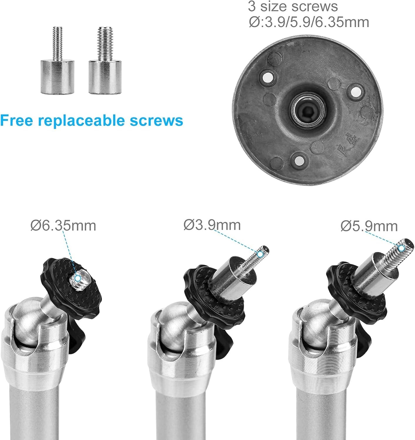 Mini Ceiling Wall Projector Mount Stand Compatible with QKK, Upright, Silver