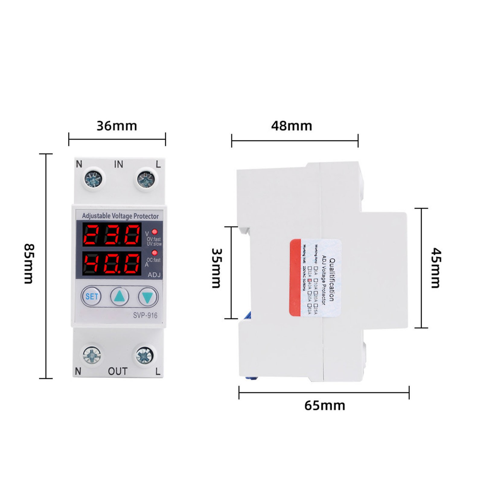 Multifunctional Adjustable Voltage Limit Current Protector Self-resetting EZAW