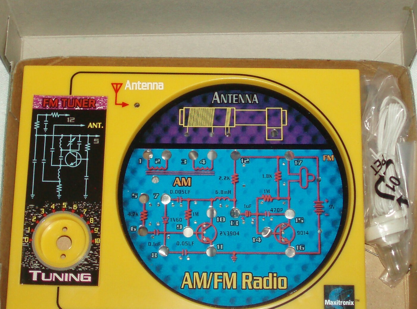 Electronic AM/FM Radio by Electronic Lab Maxitronix KIT P/N MX-90IAF