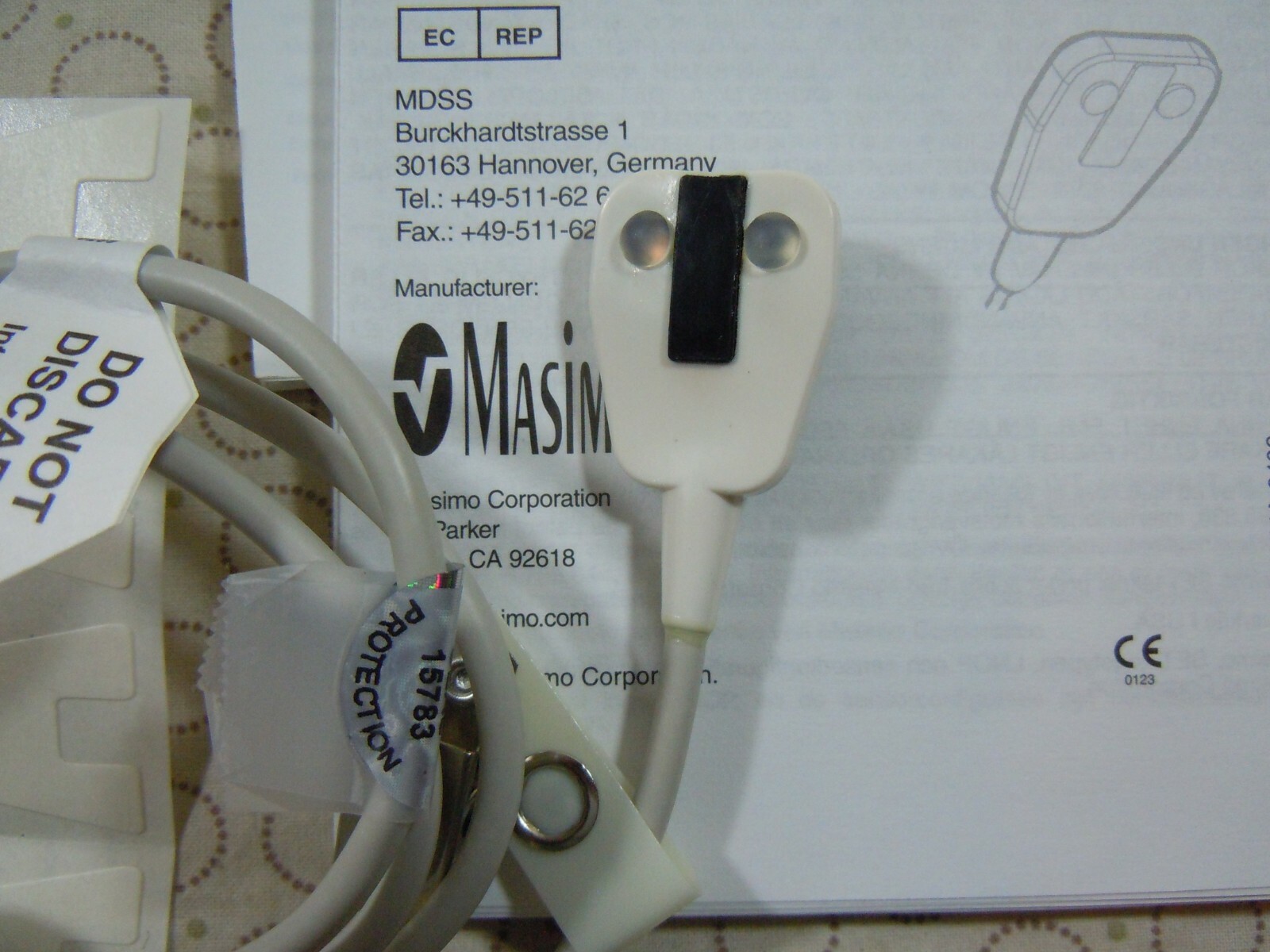 NEW MASIMO LNOP TF-I SPO2 TRANSFLECTANCE SENSOR REF. 1793 - 15783.