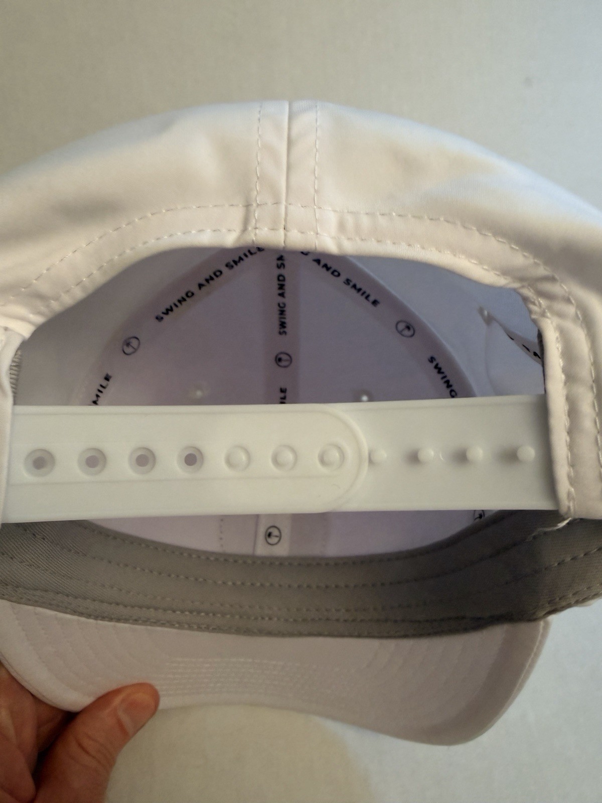 Palm Golf Local Performance Snapback Cap Hat White Black Accents Adjustable
