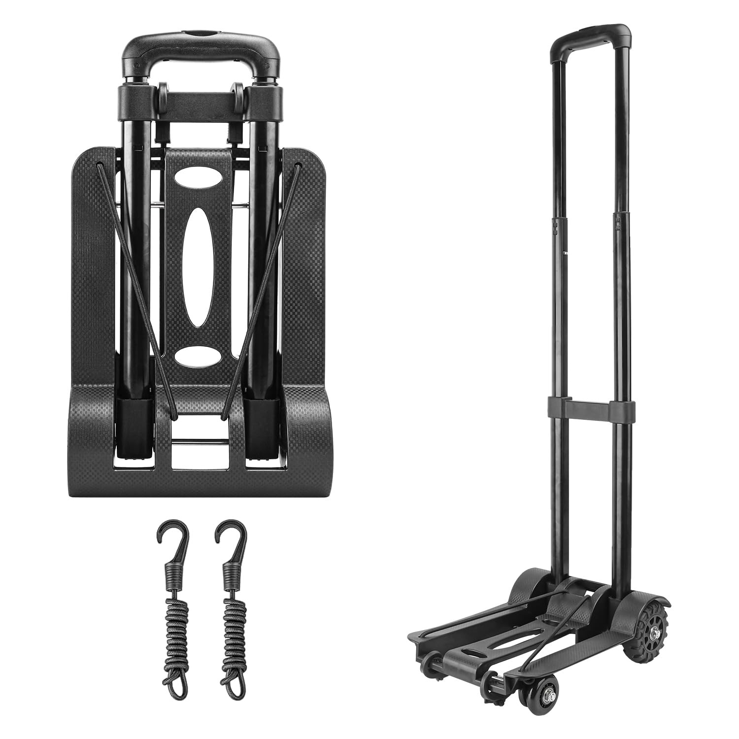 Folding Luggage Cart, Expandable Heavy Duty Folding Hand Truck, 270lbs Multi-...