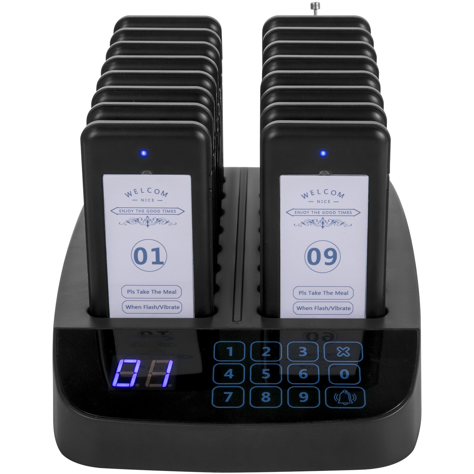 Uimoso Restaurant Pager Paging System 16Coasters Wireless Pagers for Restaurants