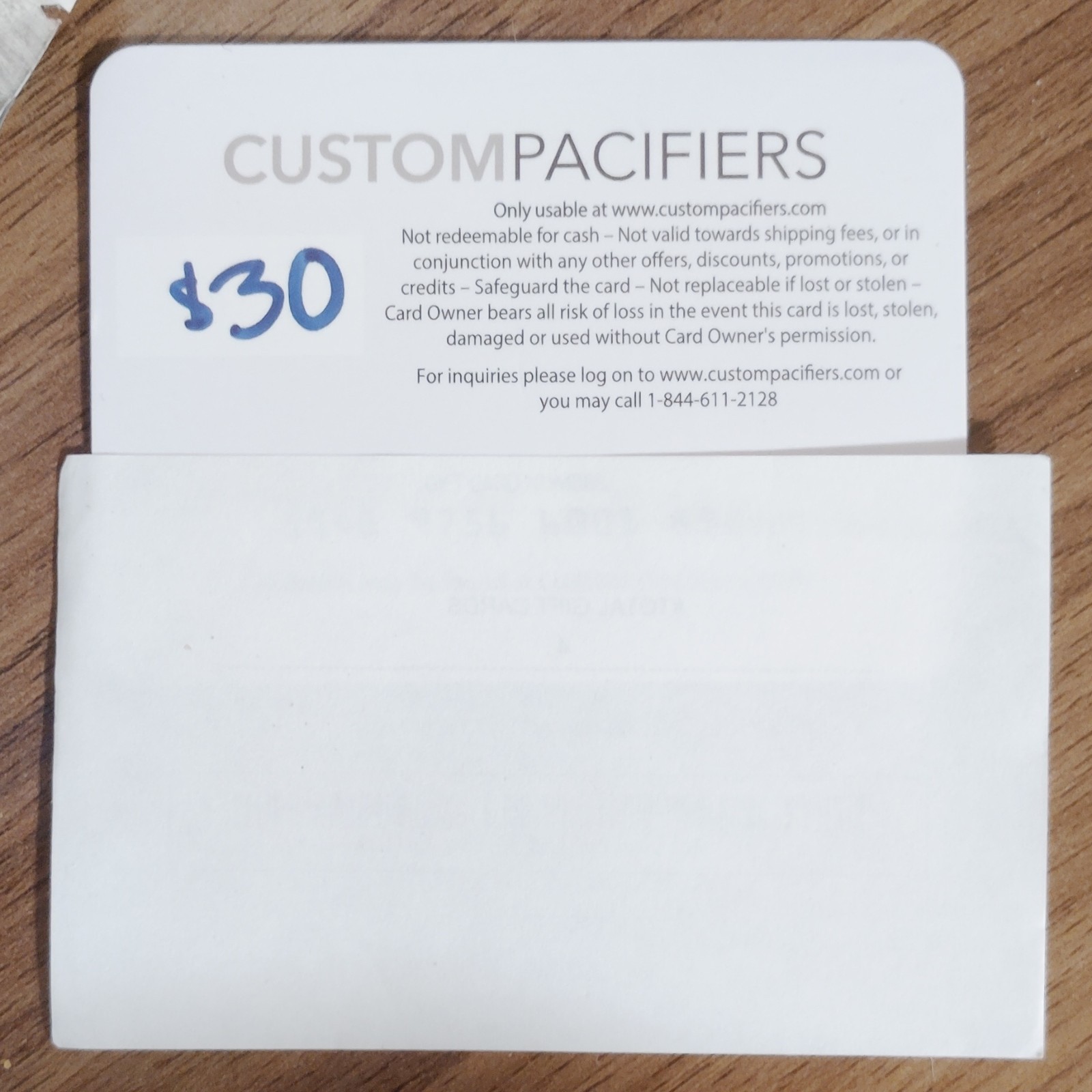 Custom Pacifiers $30 Gift Card Plus $60 ,$50 & $50