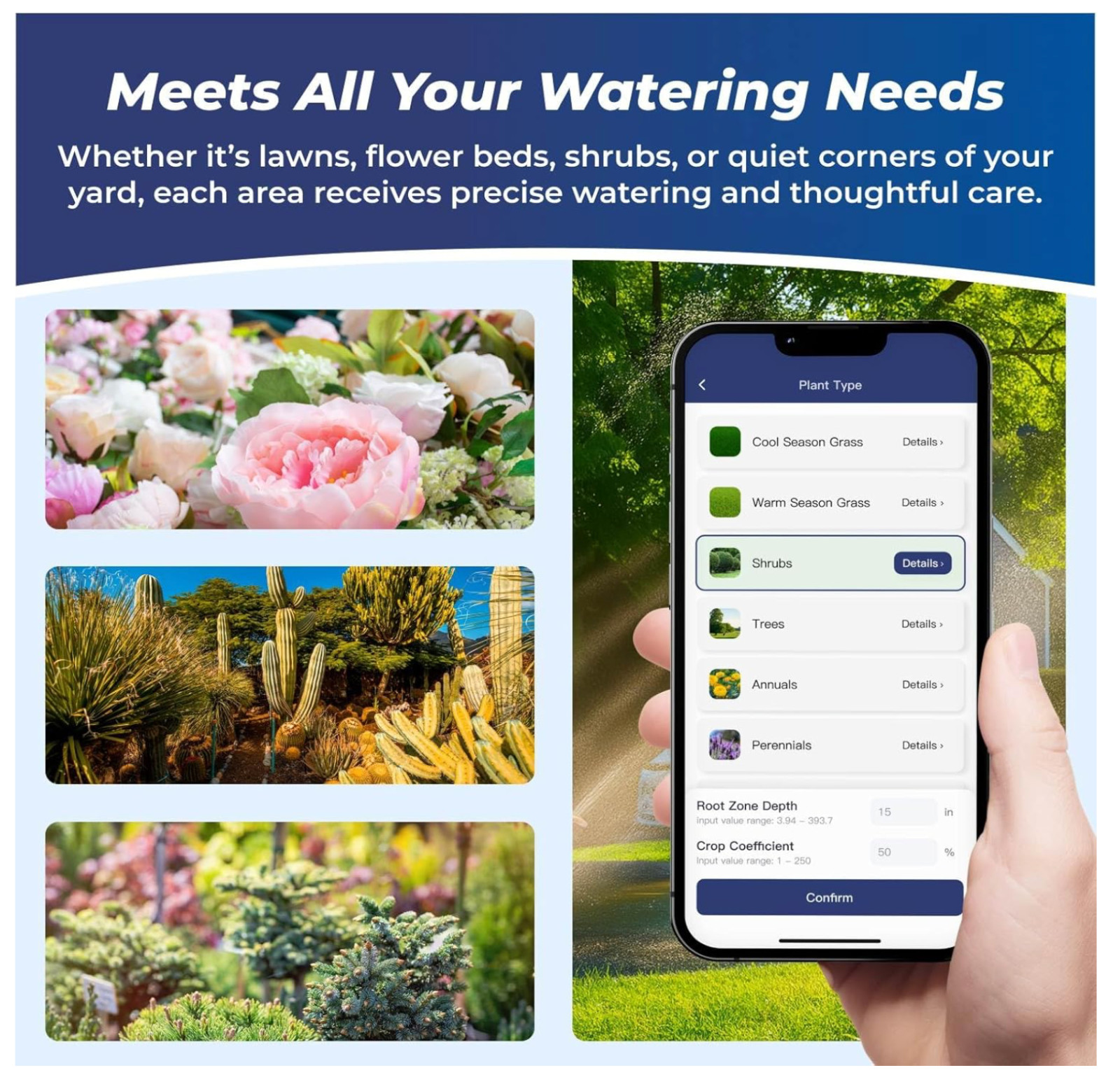 Smart Sprinkler Controller 6 Zone WiFi Irrigation System w/ App & Weather Sched.