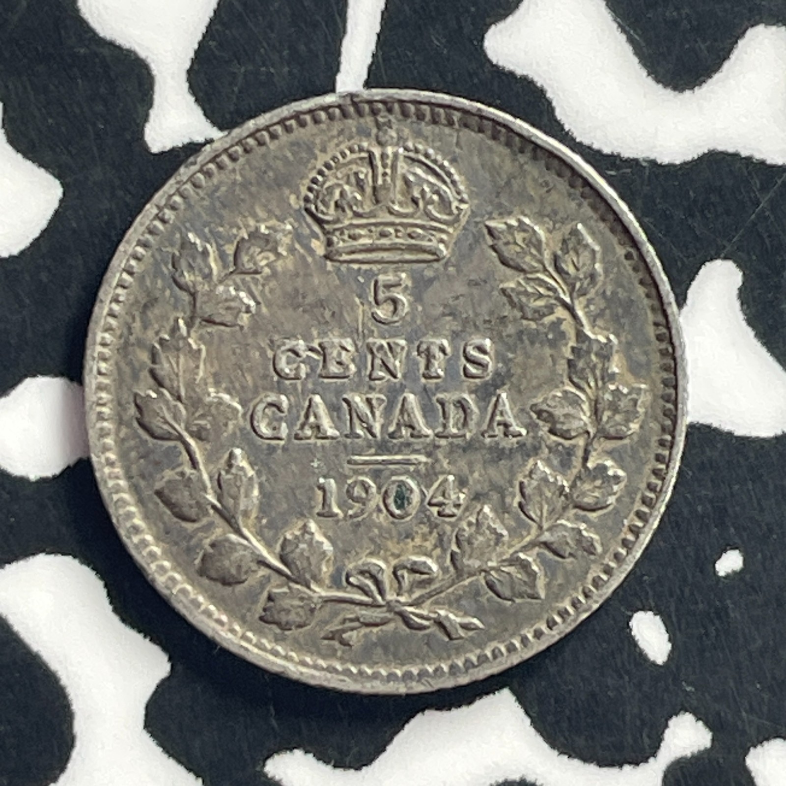 1904 Canada 5 Cents Lot#C2270 Silver! Nice!