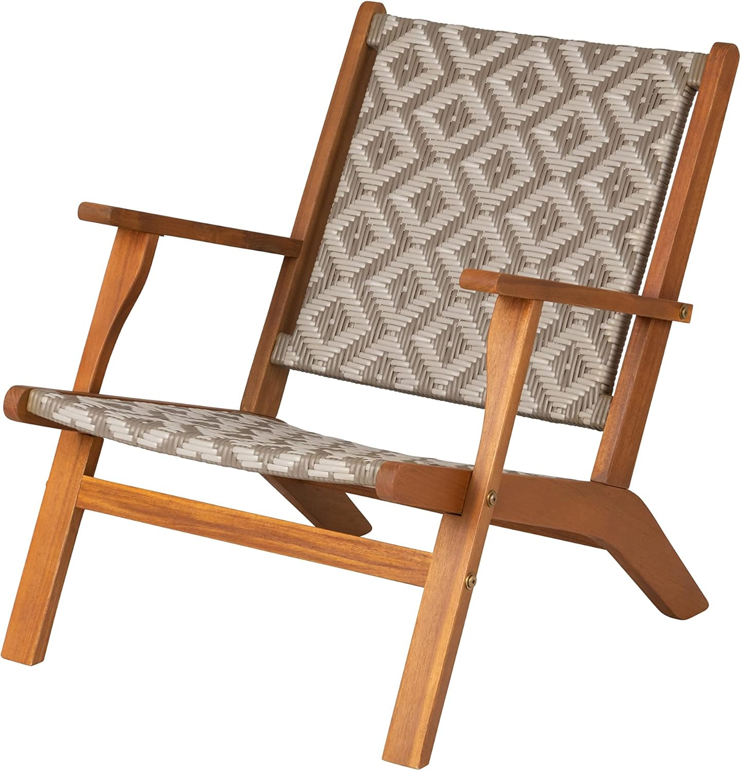 Vega Outdoor Reclining Chair - All Weather Wicker & Acacia Wood Comfort