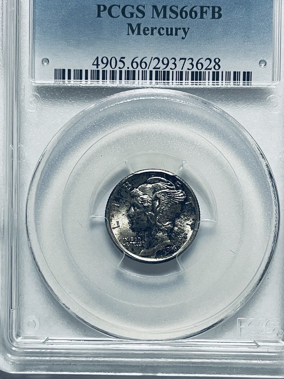 1916 Mercury Dime PCGS MS66FB