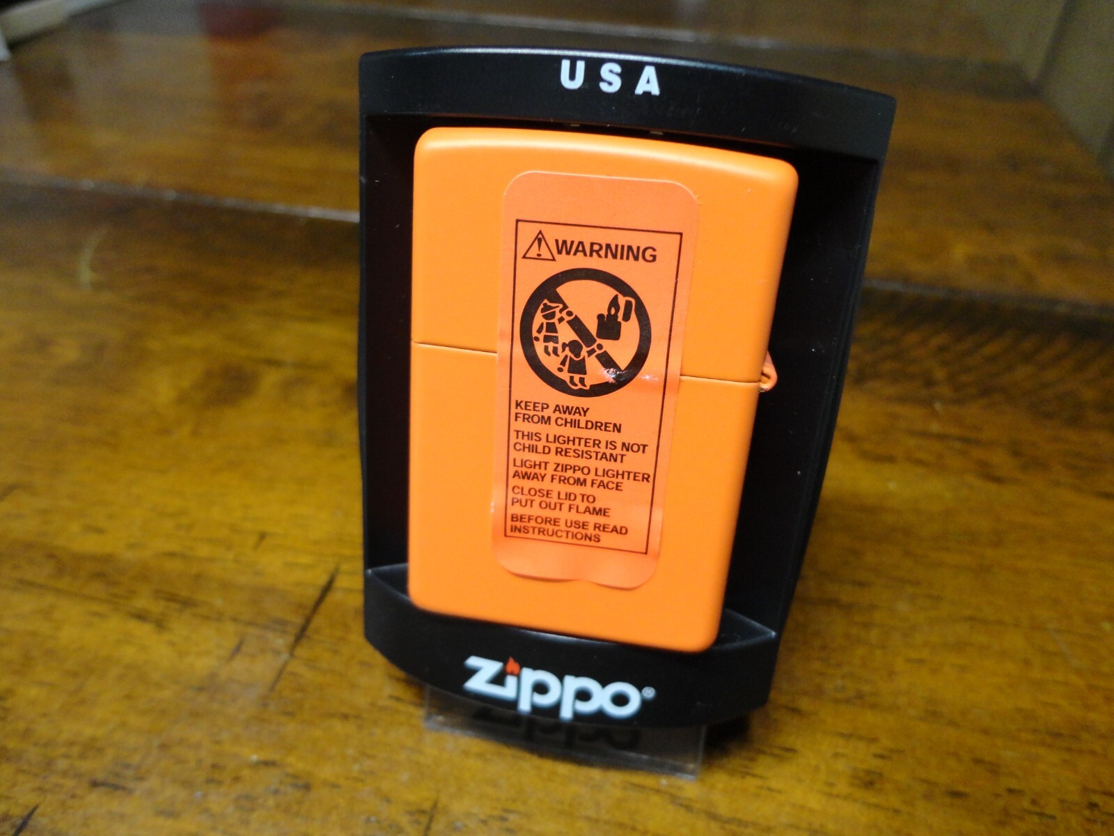 MARBLE'S KNIVES 100 YEARS ORANGE MATTE ZIPPO LIGHTER MINT IN BOX 2004