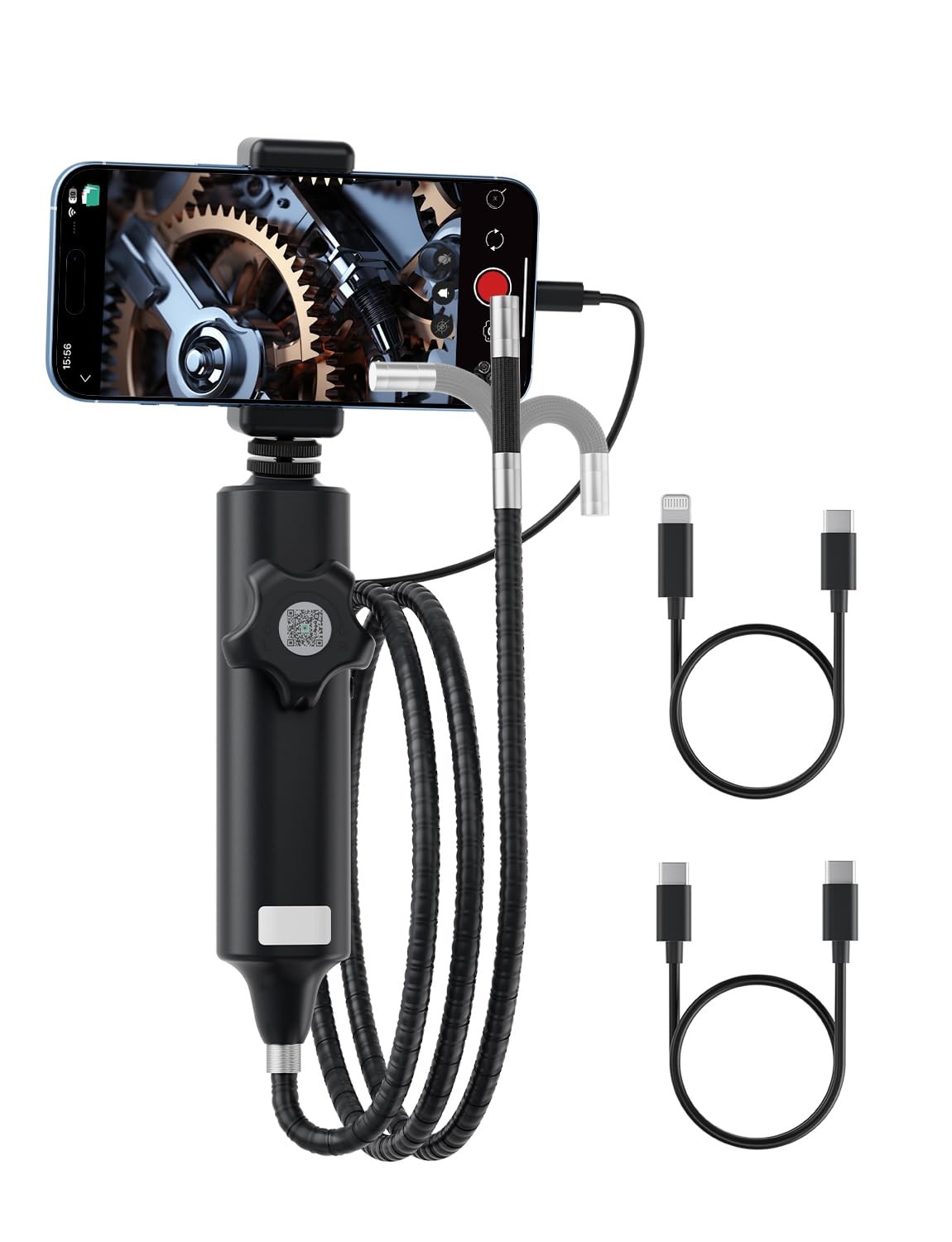 Endoscope Camera with Light[360°Rotation],1920P HD Articulating Borescope wit...