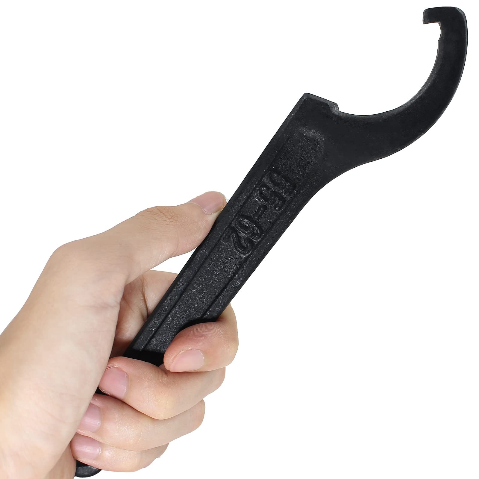 Auvotuis C Hook Spanner Wrench, Black Adjustment Tool Carbon Steel 55-62mm