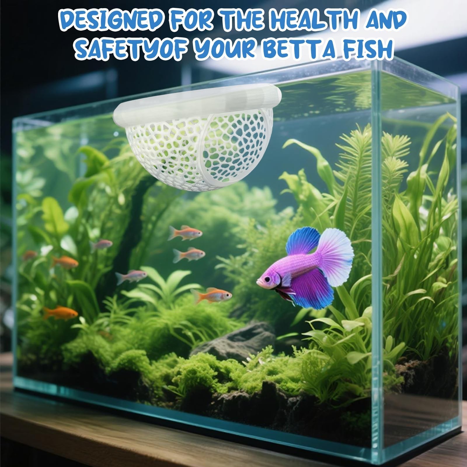 2 Sizes Floating Betta Fish Hide and Shrimp Cave – 3D Printed Aquarium Ham