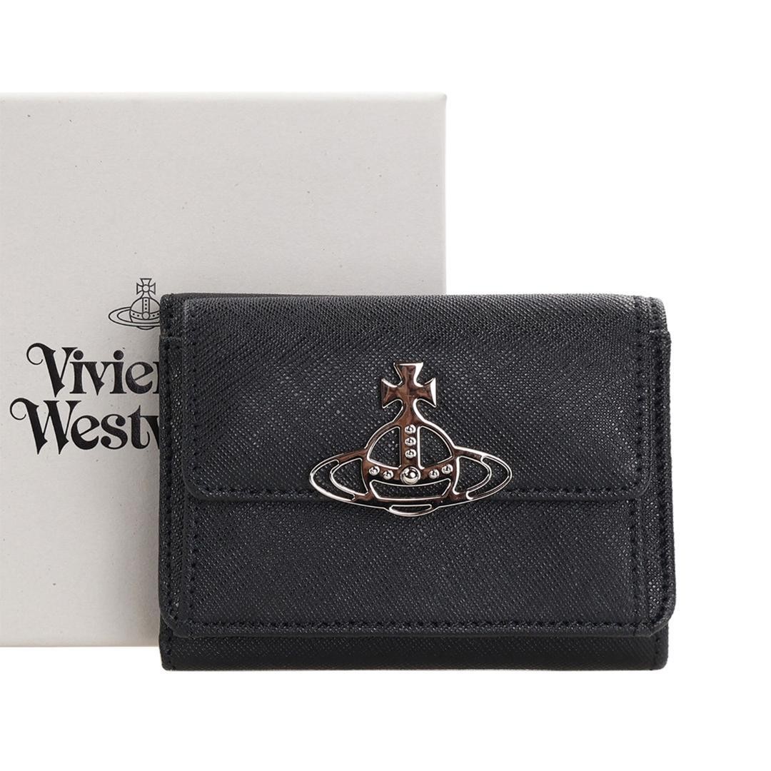 Vivienne Westwood Tri Fold Wallet Black 5115002UW Orb From Japan