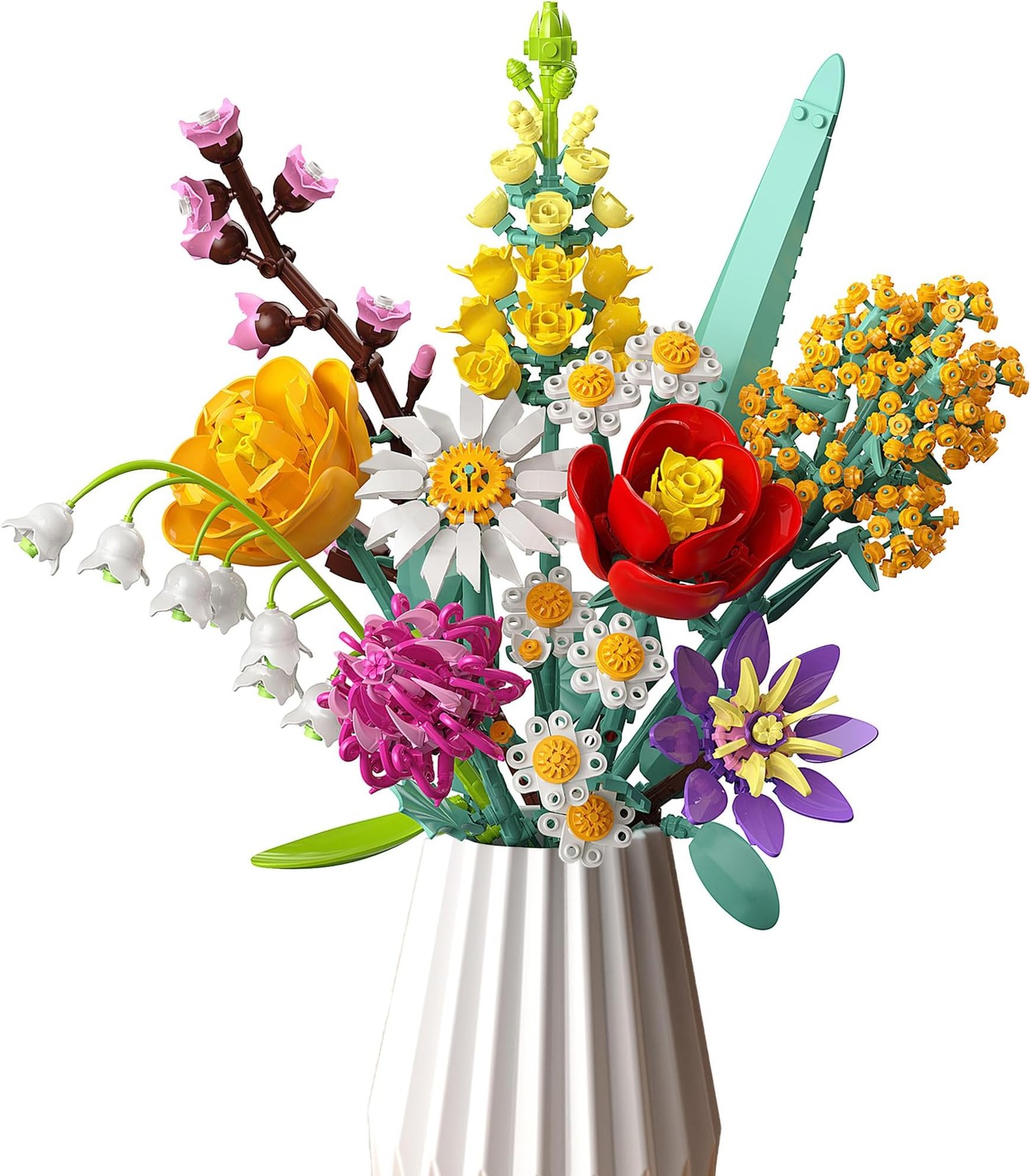 Flowers Bouquet Building Set, 1070PCS Wildflower Botanical Collection Kit, Ar...