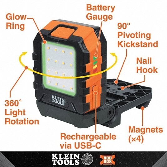 Klein Tools 56416 MODbox Rechargeable Area Light Freeship From USA