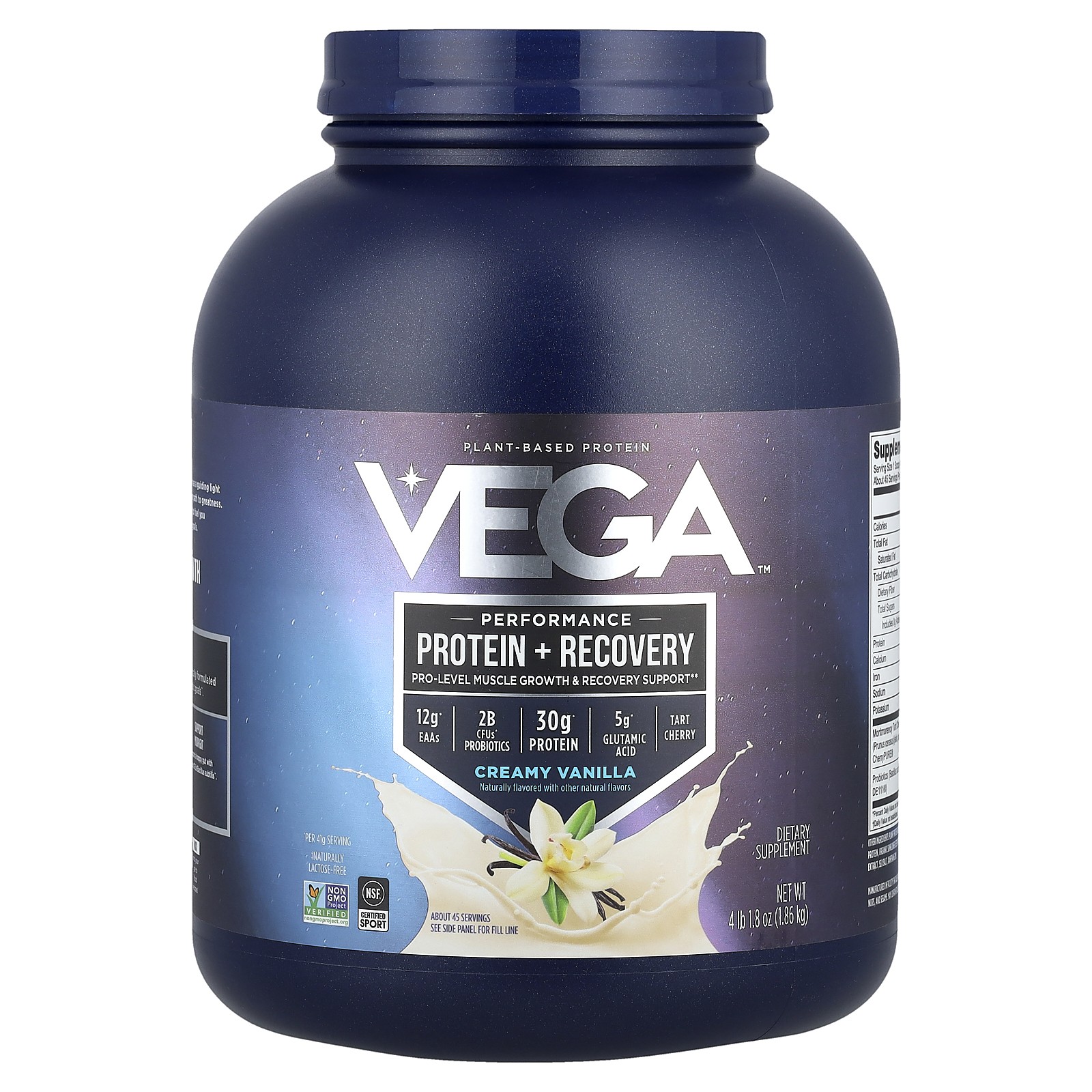 Vega Sport Protein Vanilla Flavor 4 lb 1 1 oz 1 85 kg Gluten-Free, Informed