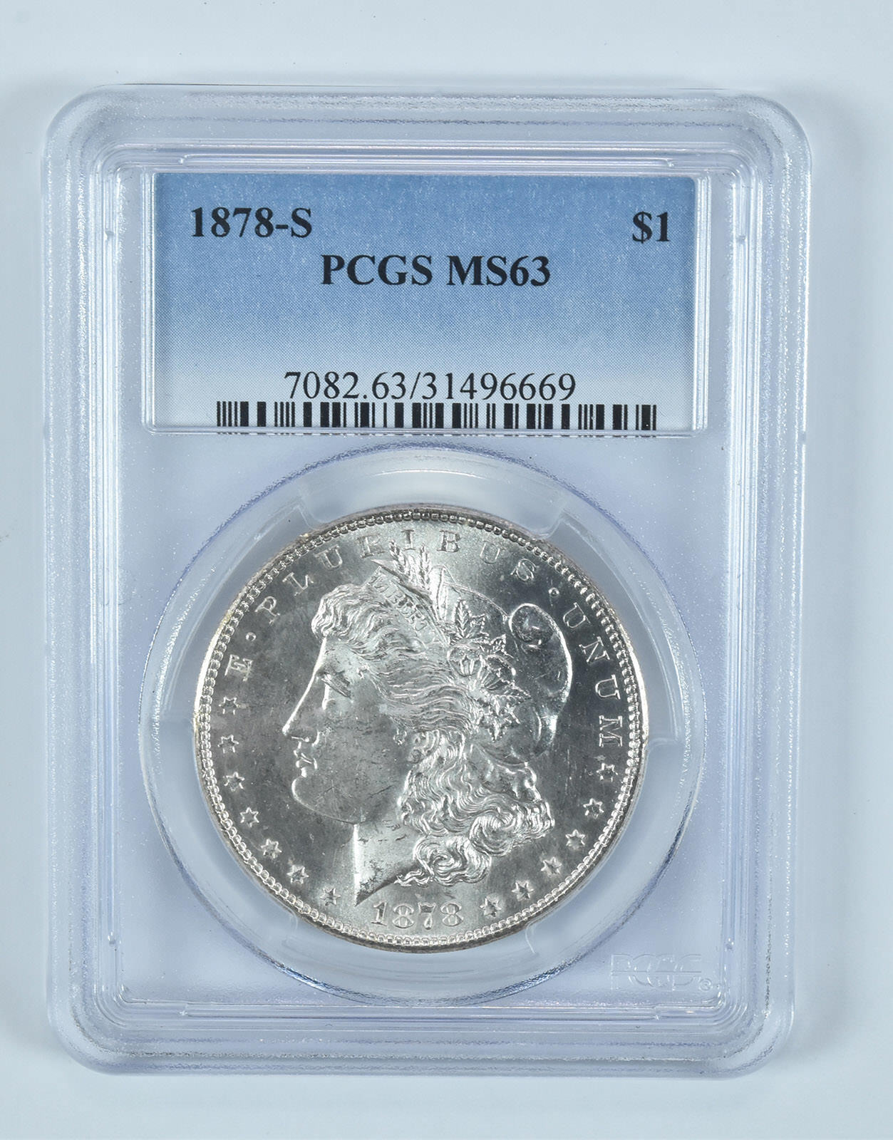 1878-S Morgan Silver Dollar MS63 PCGS Blue Label