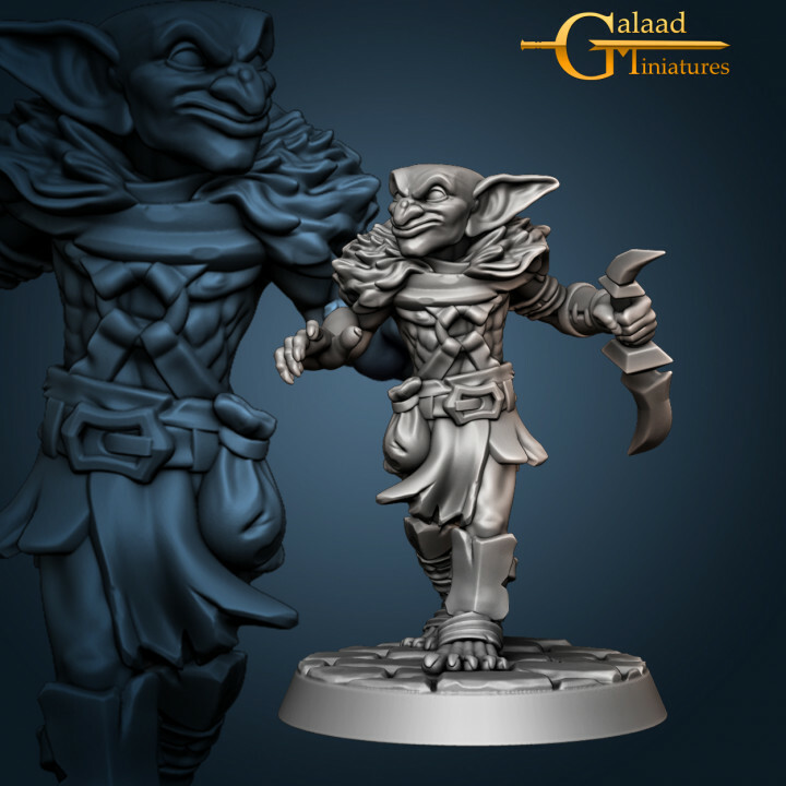 Goblin 1 Theif - Rogue - Galaad Miniatures - Fantasy Dungeons and Dragons