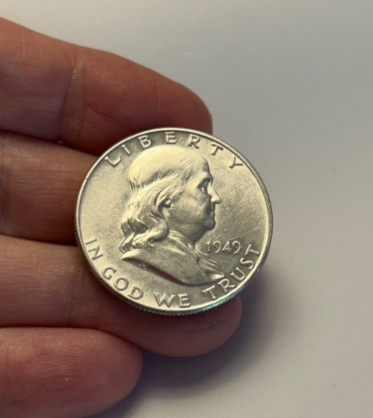 1949 Benjamin Franklin Half Dollar Uncirculated 90% Silver