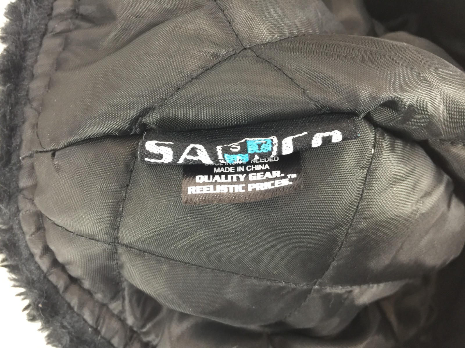 Salt Armour SA Trapper Hat Fur Lined Black Blackout American Flag One Size