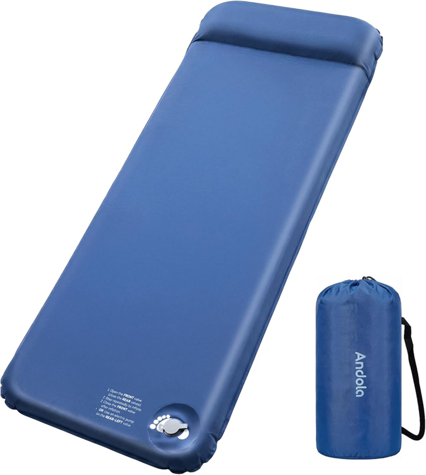 Self Inflating Sleeping Pad for Camping, 3 Inch Thick Memory Foam Sleeping Pad