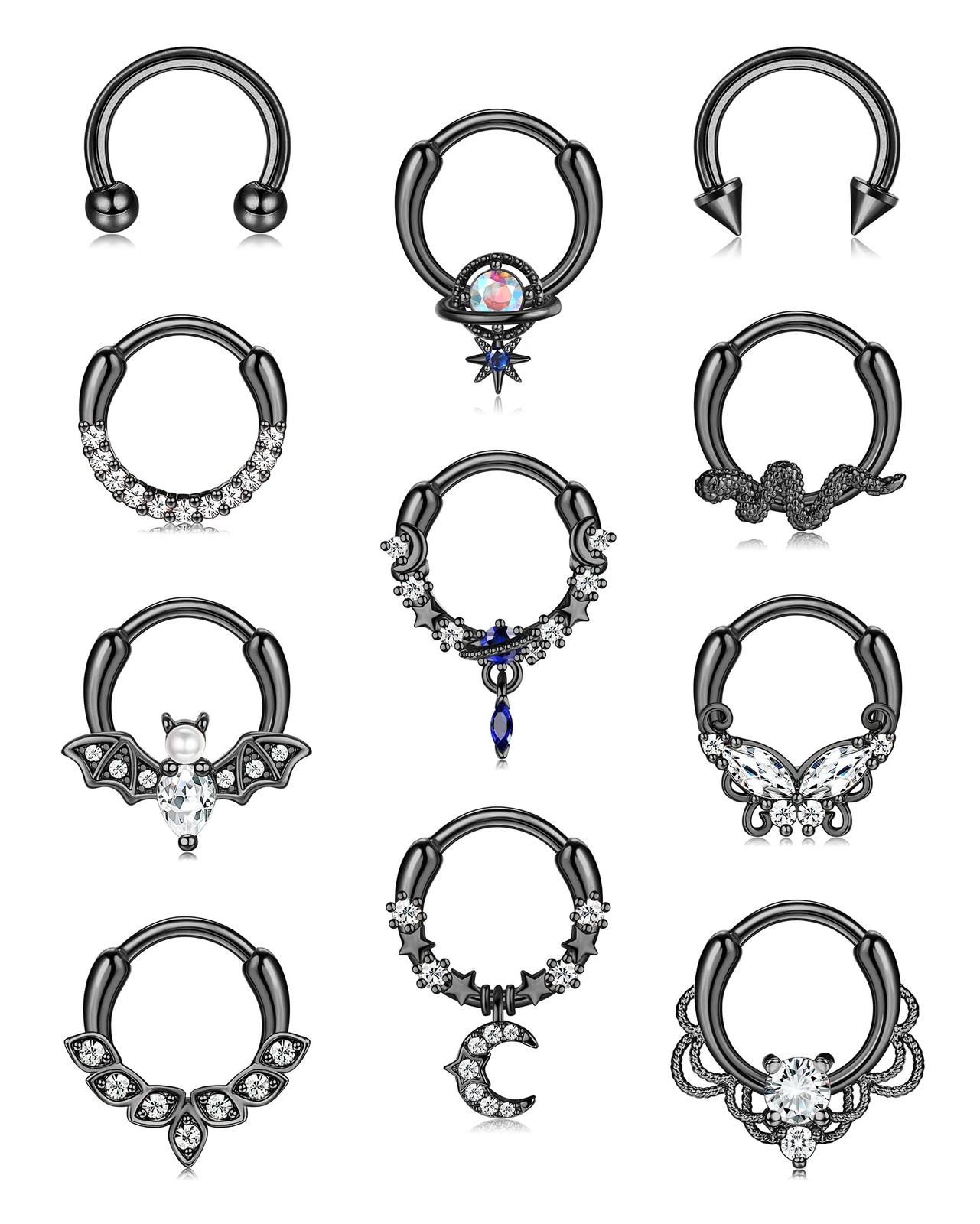 FASACCO 16G Septum Rings Septum Jewelry Septum Piercing Jewelry Cute Snake Bu...