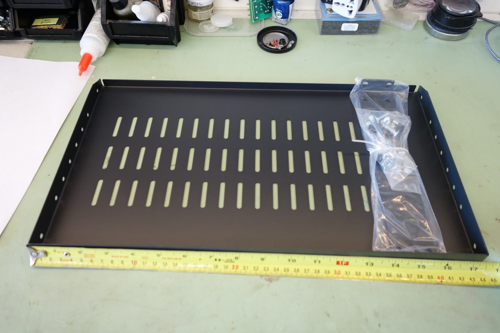 Rack shelf for 19" rack