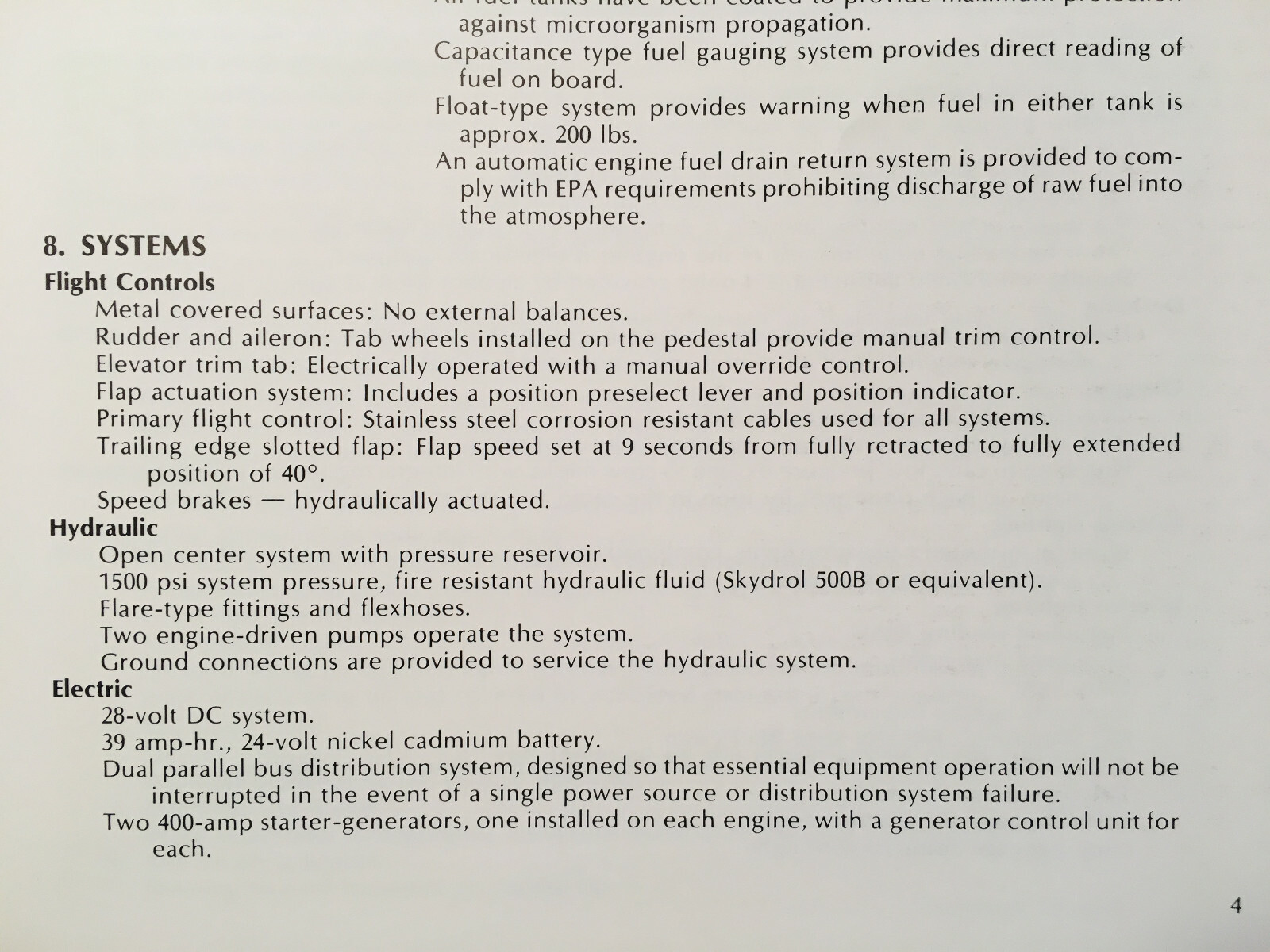 Cessna Citation I Model 500, sn 0525 & On, Specification/Description Booklet